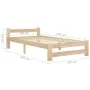 Estructura de cama de madera maciza de pino 100x200 cm de vidaXL, Camas y somieres - Ref: Foro24-321992, Precio: 93,18 €, Des...