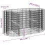 Arriate de gaviones de hierro galvanizado 200x100x100 cm