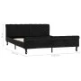 Estructura de cama de terciopelo negro 160x200 cm de vidaXL, Camas y somieres - Ref: Foro24-288554, Precio: 369,41 €, Descuen...