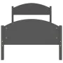Estructura de cama madera maciza de pino gris oscuro 100x200 cm de vidaXL, Camas y somieres - Ref: Foro24-322047, Precio: 103...