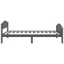 Dark gray solid pine wood bed frame 100x200 cm by vidaXL, Beds and slatted bases - Ref: Foro24-322047, Price: 105,03 €, Disco...