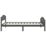 Dark gray solid pine wood bed frame 100x200 cm by vidaXL, Beds and slatted bases - Ref: Foro24-322047, Price: 103,75 €, Disco...