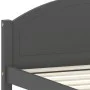 Dark gray solid pine wood bed frame 100x200 cm by vidaXL, Beds and slatted bases - Ref: Foro24-322047, Price: 103,75 €, Disco...