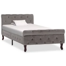 Gray velvet bed frame 90x200 cm by vidaXL, Beds and slatted bases - Ref: Foro24-288557, Price: 257,81 €, Discount: %