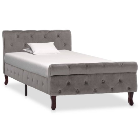 Gray velvet bed frame 90x200 cm by vidaXL, Beds and slatted bases - Ref: Foro24-288557, Price: 262,35 €, Discount: %