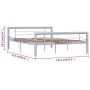Grau-weißes Metallbettgestell 120x200 cm von vidaXL, Betten und Lattenroste - Ref: Foro24-284558, Preis: 113,62 €, Rabatt: %