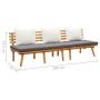Garden sofa solid acacia wood 200x65 cm by vidaXL, Beds and slatted bases - Ref: Foro24-316263, Price: 344,80 €, Discount: %