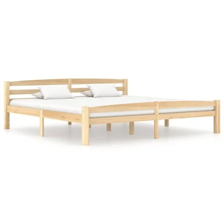 Solid pine wood bed frame 180x200 cm by vidaXL, Beds and slatted bases - Ref: Foro24-322066, Price: 170,88 €, Discount: %