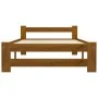 Solid pine wood bed frame honey brown 100x200 cm by vidaXL, Beds and slatted bases - Ref: Foro24-322006, Price: 73,13 €, Disc...