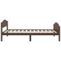 Dark brown solid pine wood bed frame 100x200 cm by vidaXL, Beds and slatted bases - Ref: Foro24-322042, Price: 129,95 €, Disc...