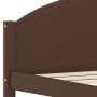Dark brown solid pine wood bed frame 100x200 cm by vidaXL, Beds and slatted bases - Ref: Foro24-322042, Price: 129,95 €, Disc...