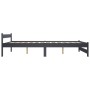 Dark gray solid pine wood bed frame 160x200 cm by vidaXL, Beds and slatted bases - Ref: Foro24-322023, Price: 157,53 €, Disco...
