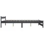 Dark gray solid pine wood bed frame 160x200 cm by vidaXL, Beds and slatted bases - Ref: Foro24-322023, Price: 103,38 €, Disco...