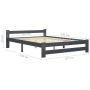 Dark gray solid pine wood bed frame 160x200 cm by vidaXL, Beds and slatted bases - Ref: Foro24-322023, Price: 157,53 €, Disco...