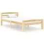 Solid pine wood bed frame 100x200 cm by vidaXL, Beds and slatted bases - Ref: Foro24-322062, Price: 108,65 €, Discount: %