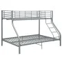 Gray metal bunk bed frame 140x200 cm/90x200 cm by vidaXL, Beds and slatted bases - Ref: Foro24-287904, Price: 271,03 €, Disco...