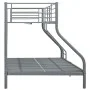 Gray metal bunk bed frame 140x200 cm/90x200 cm by vidaXL, Beds and slatted bases - Ref: Foro24-287904, Price: 271,03 €, Disco...