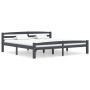 Estructura de cama madera maciza pino gris oscuro 180x200 cm de vidaXL, Camas y somieres - Ref: Foro24-322094, Precio: 186,24...