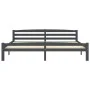 Dark gray pine solid wood bed frame 180x200 cm by vidaXL, Beds and slatted bases - Ref: Foro24-322094, Price: 186,34 €, Disco...
