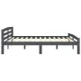 Dark gray pine solid wood bed frame 180x200 cm by vidaXL, Beds and slatted bases - Ref: Foro24-322094, Price: 186,34 €, Disco...