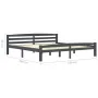 Dark gray pine solid wood bed frame 180x200 cm by vidaXL, Beds and slatted bases - Ref: Foro24-322094, Price: 186,34 €, Disco...