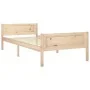 Solid pine wood bed frame 90x200 cm by vidaXL, Beds and slatted bases - Ref: Foro24-322096, Price: 95,82 €, Discount: %