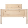 Solid pine wood bed frame 90x200 cm by vidaXL, Beds and slatted bases - Ref: Foro24-322096, Price: 97,05 €, Discount: %