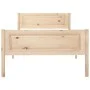 Solid pine wood bed frame 90x200 cm by vidaXL, Beds and slatted bases - Ref: Foro24-322096, Price: 95,82 €, Discount: %