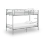 Cama litera de metal gris 90x200 cm de vidaXL, Camas y somieres - Ref: Foro24-287911, Precio: 242,40 €, Descuento: %