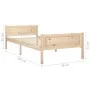 Bettgestell aus massivem Kiefernholz, 90 x 200 cm von vidaXL, Betten und Lattenroste - Ref: Foro24-322096, Preis: 95,72 €, Ra...