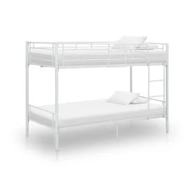 Etagenbett aus weißem Metall, 90 x 200 cm von vidaXL, Betten und Lattenroste - Ref: Foro24-287909, Preis: 230,35 €, Rabatt: %