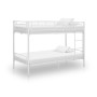 Cama litera de metal blanca 90x200 cm de vidaXL, Camas y somieres - Ref: Foro24-287909, Precio: 222,65 €, Descuento: %