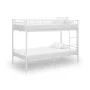 Cama litera de metal blanca 90x200 cm de vidaXL, Camas y somieres - Ref: Foro24-287909, Precio: 230,35 €, Descuento: %