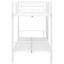 Cama litera de metal blanca 90x200 cm de vidaXL, Camas y somieres - Ref: Foro24-287909, Precio: 230,35 €, Descuento: %