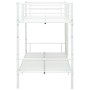 Etagenbett aus weißem Metall, 90 x 200 cm von vidaXL, Betten und Lattenroste - Ref: Foro24-287909, Preis: 222,65 €, Rabatt: %