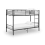 Litera de metal negro 90x200 cm de vidaXL, Camas y somieres - Ref: Foro24-287910, Precio: 230,09 €, Descuento: %