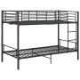 Litera de metal negro 90x200 cm de vidaXL, Camas y somieres - Ref: Foro24-287910, Precio: 230,09 €, Descuento: %