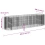 Arriate de gaviones de hierro galvanizado 400x100x100 cm