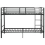 Litera de metal negro 90x200 cm de vidaXL, Camas y somieres - Ref: Foro24-287910, Precio: 230,09 €, Descuento: %