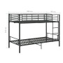 Litera de metal negro 90x200 cm de vidaXL, Camas y somieres - Ref: Foro24-287910, Precio: 230,09 €, Descuento: %