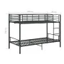 Litera de metal negro 90x200 cm de vidaXL, Camas y somieres - Ref: Foro24-287910, Precio: 229,83 €, Descuento: %