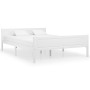 Solid white pine wood bed frame 140x200 cm by vidaXL, Beds and slatted bases - Ref: Foro24-322106, Price: 174,31 €, Discount: %