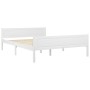Solid white pine wood bed frame 140x200 cm by vidaXL, Beds and slatted bases - Ref: Foro24-322106, Price: 174,31 €, Discount: %