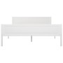 Solid white pine wood bed frame 140x200 cm by vidaXL, Beds and slatted bases - Ref: Foro24-322106, Price: 174,31 €, Discount: %