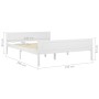 Solid white pine wood bed frame 140x200 cm by vidaXL, Beds and slatted bases - Ref: Foro24-322106, Price: 174,31 €, Discount: %