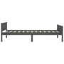 Solid gray pine wood bed frame 100x200 cm by vidaXL, Beds and slatted bases - Ref: Foro24-322125, Price: 126,40 €, Discount: %