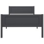 Solid gray pine wood bed frame 100x200 cm by vidaXL, Beds and slatted bases - Ref: Foro24-322125, Price: 128,41 €, Discount: %