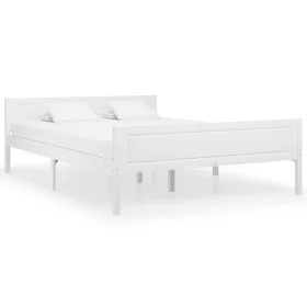 Solid white pine wood bed frame 120x200 cm by vidaXL, Beds and slatted bases - Ref: Foro24-322105, Price: 166,99 €, Discount: %