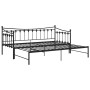 Estructura de sofá cama extraíble de metal negro 90x200 cm de vidaXL, Camas y somieres - Ref: Foro24-324758, Precio: 176,71 €...