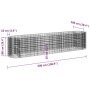 Arriate de gaviones de hierro galvanizado 500x100x100 cm